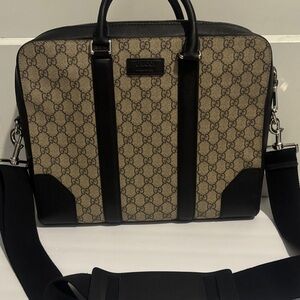 Gucci Beige and Black Men's Briefcase